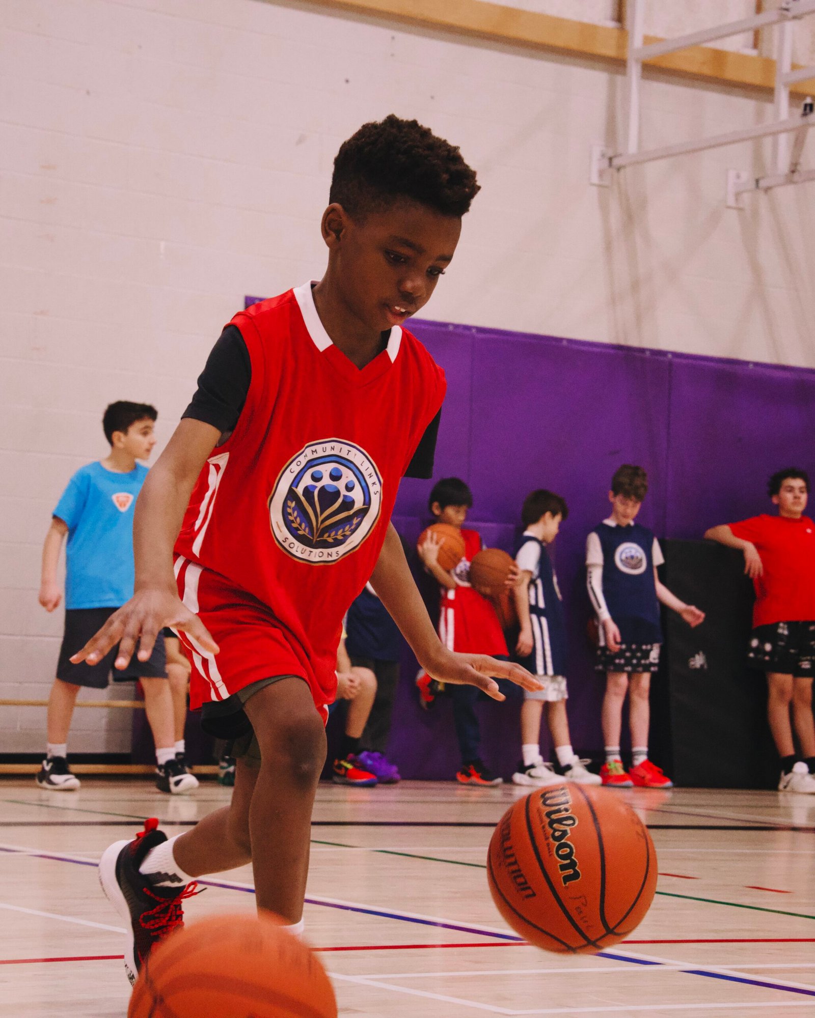 Community Links players competing on the court